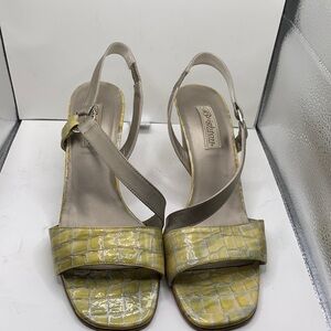 Brighton Rhodes sandals gold & grey made in italy women’s Size 9